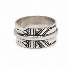 Tuareg Silver Ring – Handmade Amazigh Sterling Silver