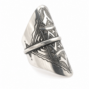Tuareg Sterling Silver Amazigh Ring: Berber Tribal Boho Ethnic Jewelry (Size 65 FR / 11 US)