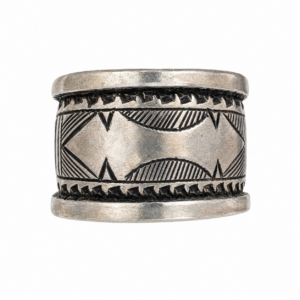 Tuareg Sterling Silver Amazigh Ring – Ethnic Engraved Berber Tribal African Boho (Size 56 FR)