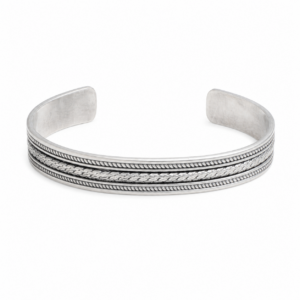 Tuareg Sterling Silver Cuff Bracelet: Berber Tribal Jewelry