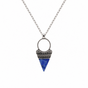 Tuareg Sterling Silver Pendant: African Tribal Talisman Necklace