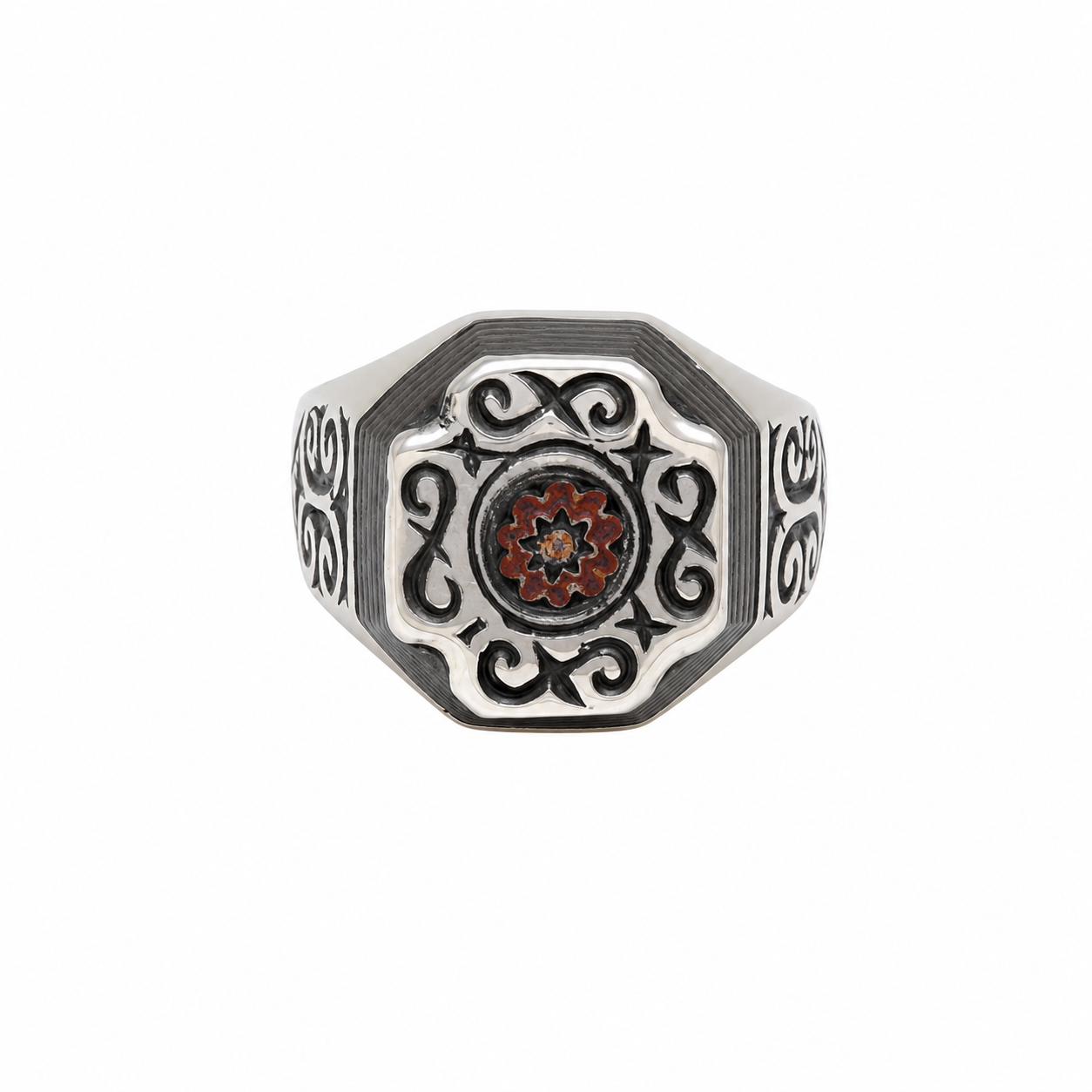 Tuareg Sterling Silver Ring: Berber Jewelry - Saharan Symbolic Design