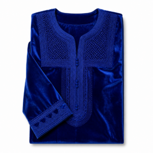 Velours Kaftan – Blue Velvet Ceremony Style