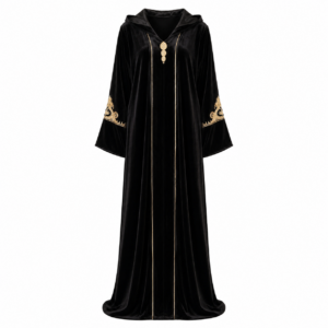 Velvet Djellaba – Berber Black Occasion Wear