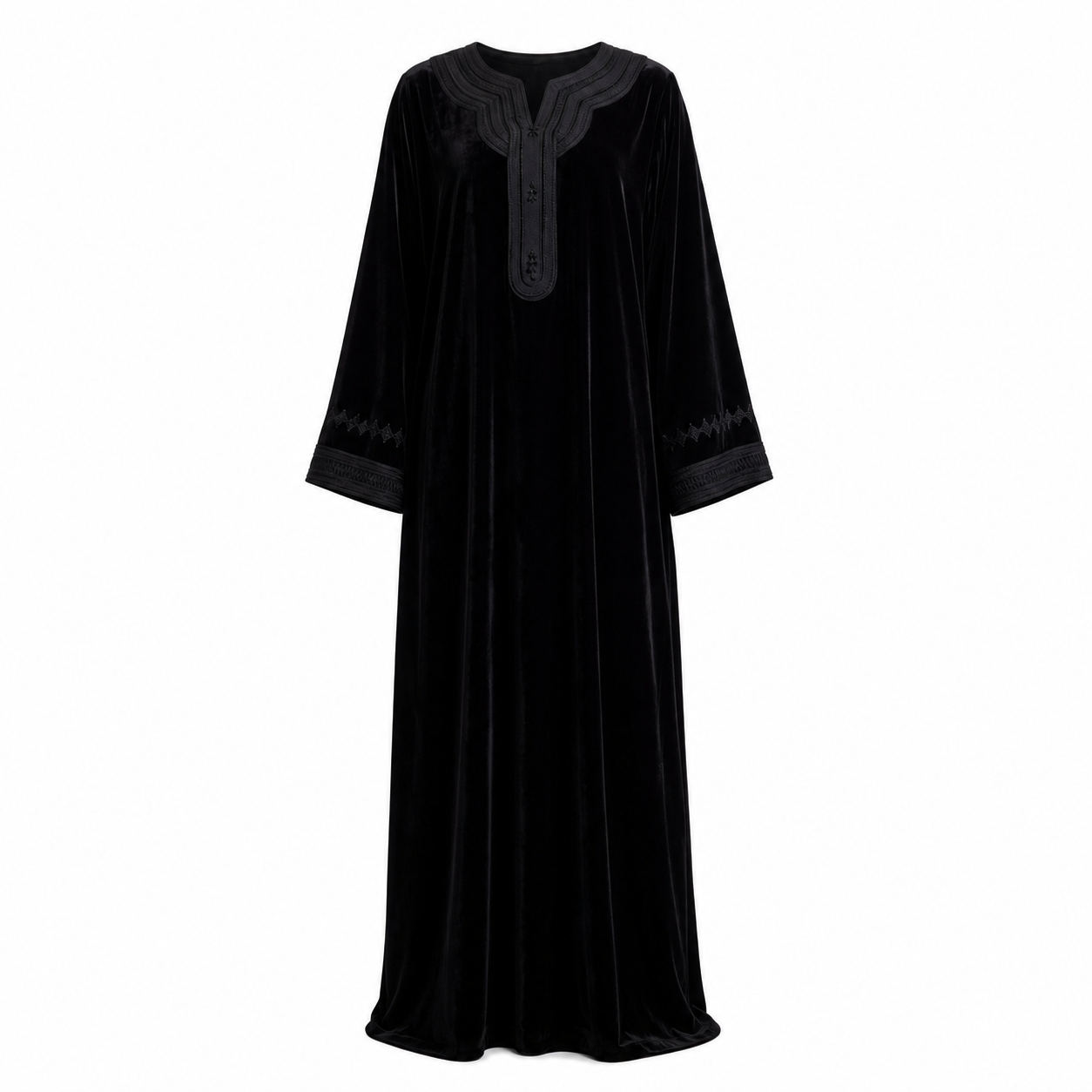 Velvet Kaftan - Black Occasion Wear