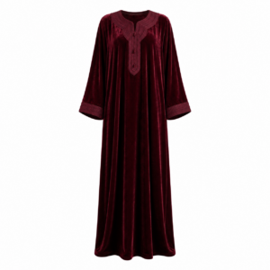 Velvet Kaftan – Burgundy Occasion Wear
