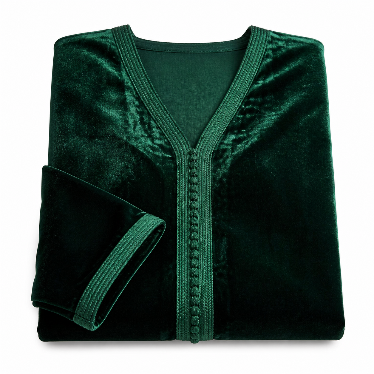 Velvet Kaftan - Green Occasion Wear