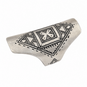 Vintage Engraved Sterling Silver Berber Ring: Tribal Jewelry, Size 8 US