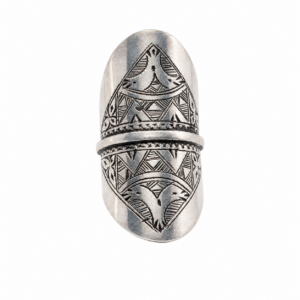 Vintage Handmade Tuareg Sterling Silver Ring: Berber Tribal Gypsy Ethnic African Jewelry, US Size 11 / FR Size 64