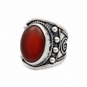 Vintage Tuareg Silver Ring: Berber Tribal Spiral Jewelry (Size 7.5 US)
