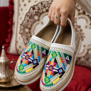 Handmade Moroccan Babouche Slippers – Colorful Embroidered Leather Shoes