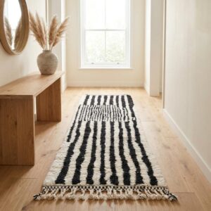 Berber Black White Rug