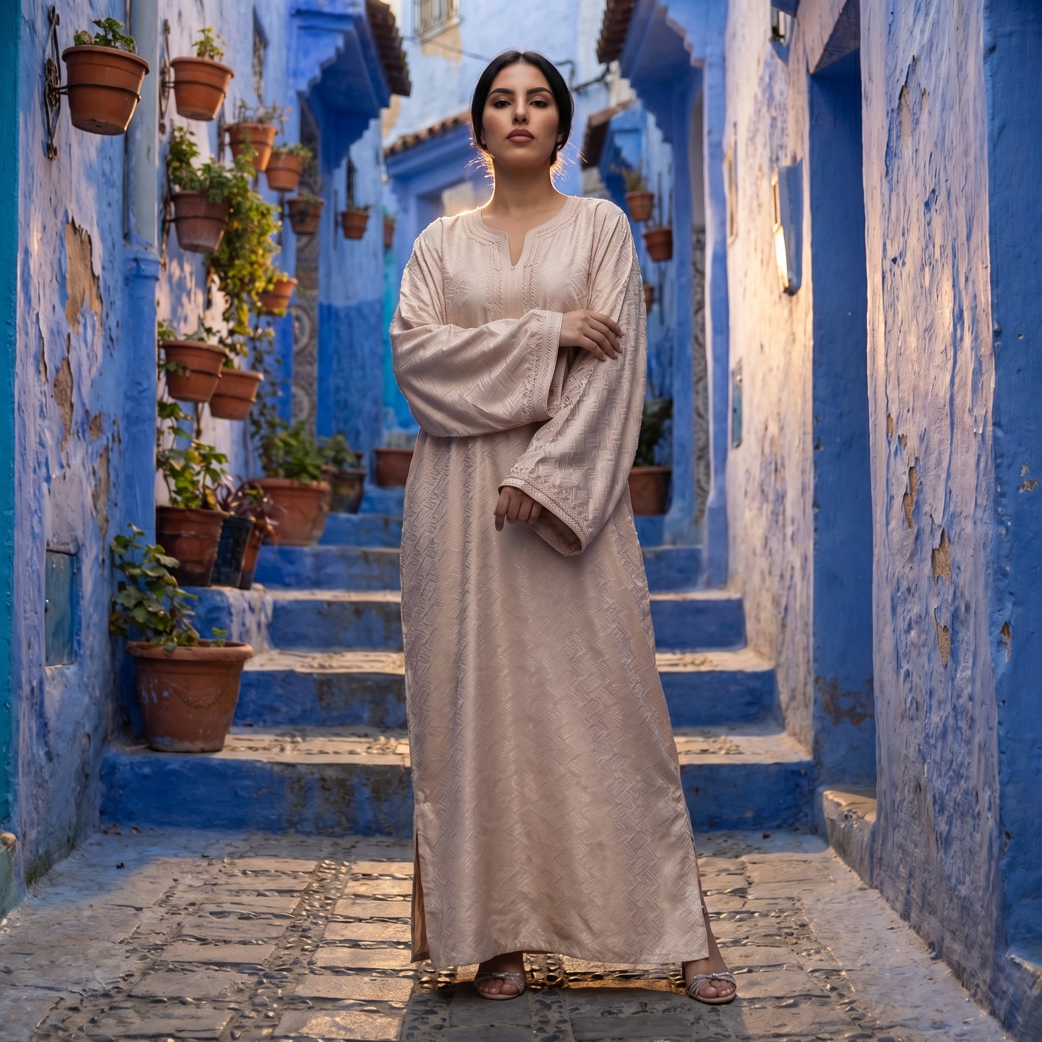 kamkha Kaftan - Beige Occasion Wear