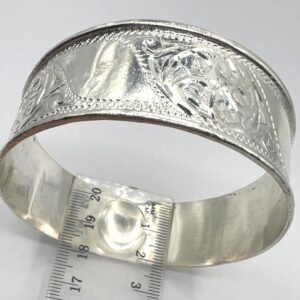 Cuff Silver Bracelet Handmade Berber Tribal Bangle Ethnic African Tuareg Engraved Simple Sterling
