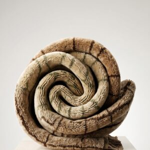 Mrirt Rug - Sandy Brown Luxury Wool Rug - Handmade Abstract Stripe Rug - Ultra Plush Area Rug - Berber Carpet - Multiple Sizes