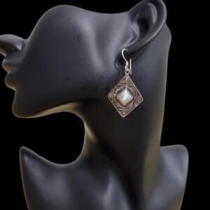 Tuareg Berber Sterling Silver Earrings: Dangle Handmade African Tribal Jewelry