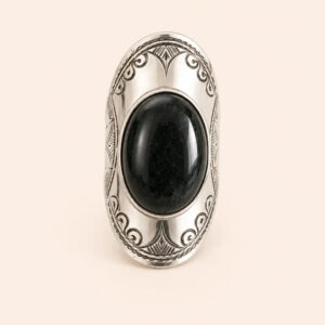 Amazigh Silver Geometric Ring – Symbolic Berber Finger Jewelry