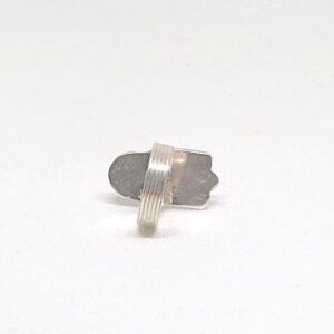 Kabyle Hamsa Hand Sterling Silver Ring: Berber Enamel Ethnic Jewelry