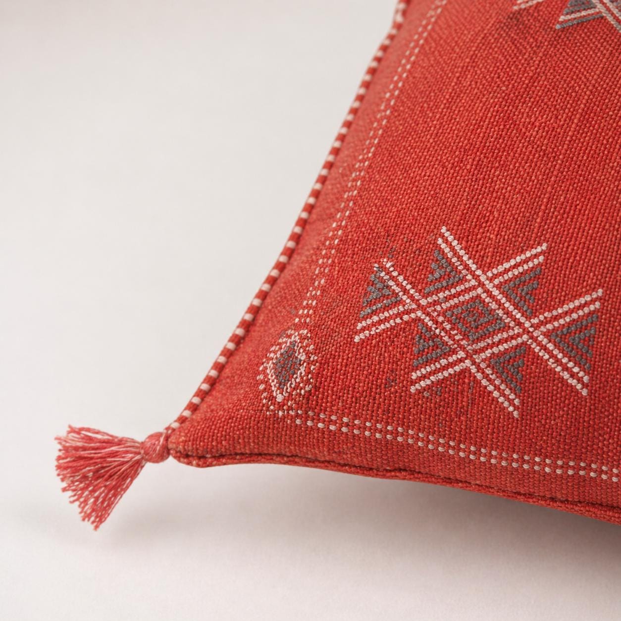 Amazigh Cactus Silk Cover 12x20 Handmade Lumbar Pillow