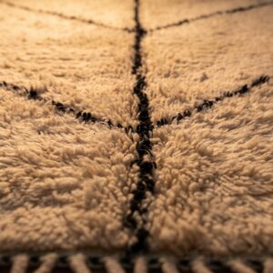 Handmade Berber Carpet Ivory & Black