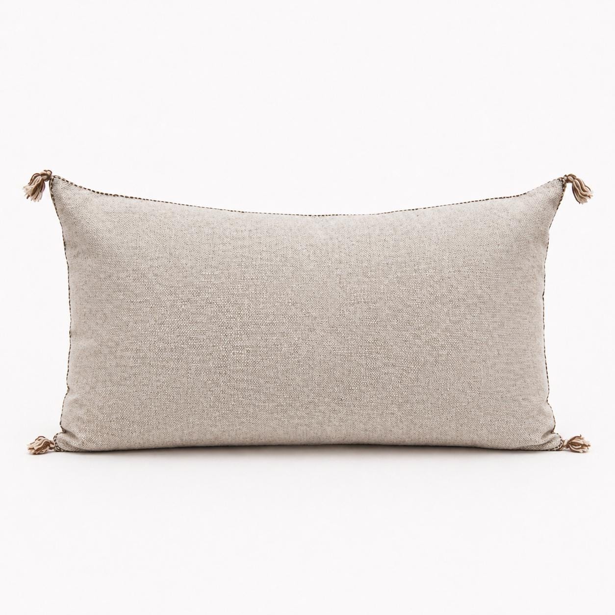 Amazigh Cactus Silk Cover 12x20 Handmade Lumbar Pillow
