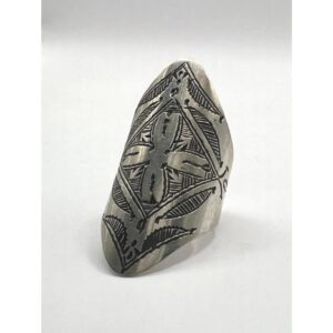 Sterling Silver Amazigh Ring: Berber Tribal Boho Ethnic Jewelry (Size 56 FR / 7.5 US)