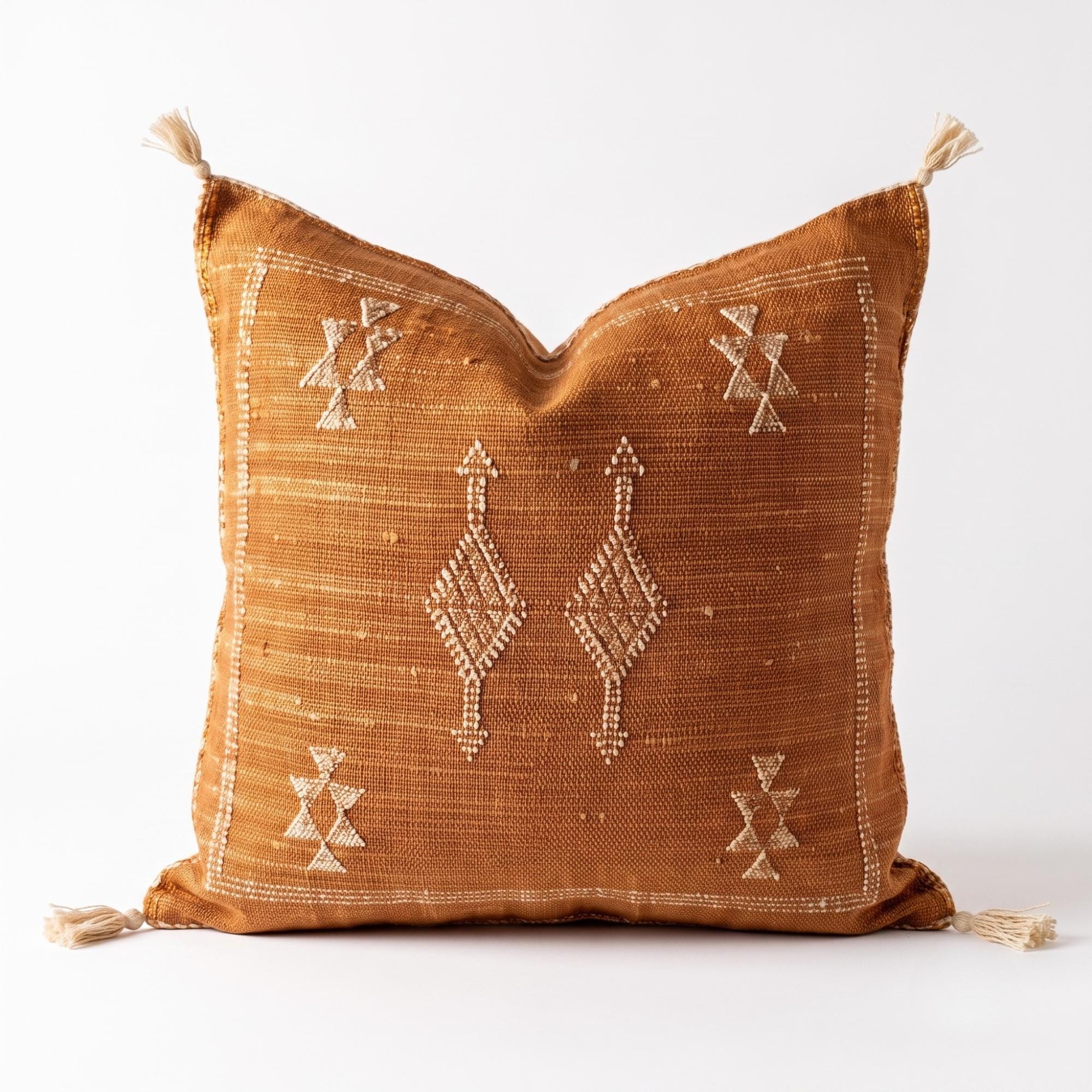 Berber Cactus Silk Handmade Sabra Cushion Cover Pillow