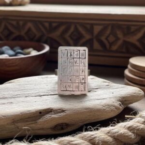 Talismanic Berber Tuareg Silver Ring: Magic Square Jewelry