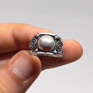 Handmade Sterling Silver Berber Ethnic Ring: Boho Fashion Tribal Jewelry