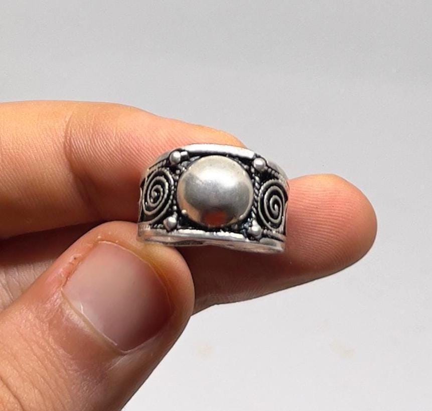 Handmade Sterling Silver Berber Ethnic Ring: Boho Fashion Tribal Jewelry