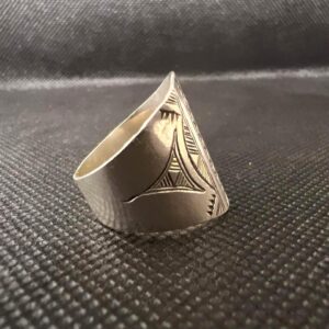 Handmade Sterling Silver Berber Ring: Ethnic Tribal Jewelry, Size 8