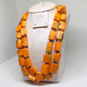 Handmade Berber Coral Necklace: Antique Mediterranean Tribal Jewelry