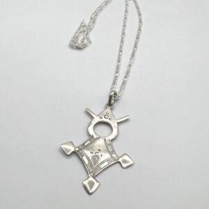 Tuareg Cross Pendant: Sterling Silver African Croix du Sud Necklace