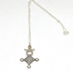 Tuareg Cross Pendant: Sterling Silver African Croix du Sud Necklace