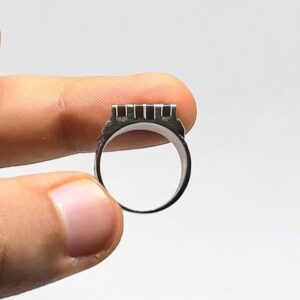 Berber Silver Ring: Tuareg African Handmade Chevron Bead Tribal Jewelry