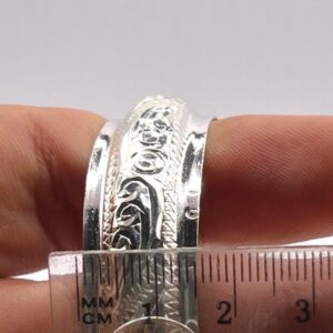 Cuff Silver Bracelet Handmade Berber Tribal Bangle Ethnic African Tuareg Engraved Simple Sterling