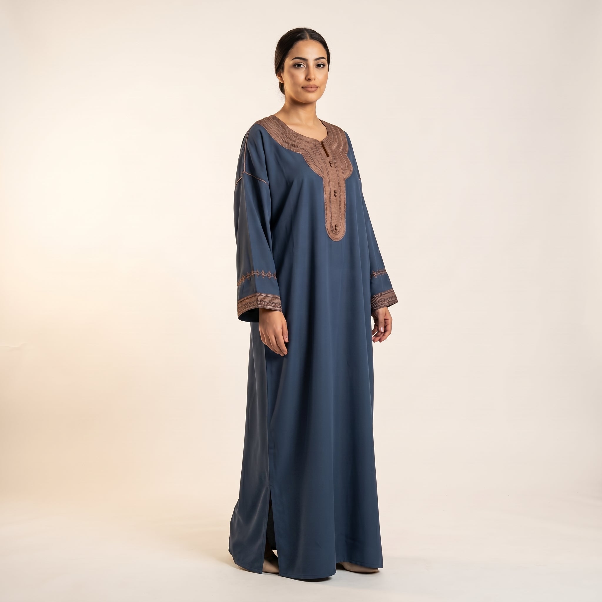 sfifa Kaftan - Berber Navy Blue Occasion Wear