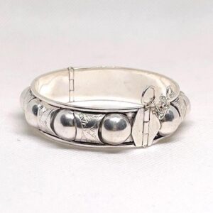 Handmade Berber Cuff: Engraved Sterling Silver Bracelet