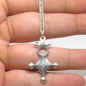Tuareg Cross Pendant: Sterling Silver African Croix du Sud Necklace