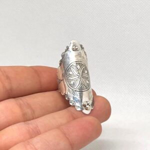Handmade Berber Silver Ring: Tuareg Sterling African Long Engraved Tribal Ethnic Boho Jewelry