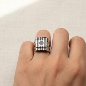 Berber Silver Ring: Tuareg African Handmade Chevron Bead Tribal Jewelry