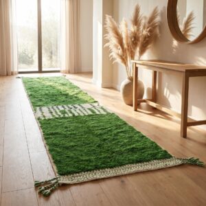 Berber Green Hallway Rug
