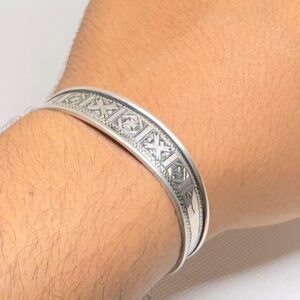 Mali Niger Tuareg Solid Silver Cuff Bracelet: Sterling Berber Bangle Ethnic Tribal Jewelry