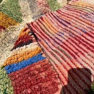 Boujaad Rug - Colorful Abstract Wool Rug - Handmade Art Rug - Bold Boho Area Rug - Multicolor Berber Carpet - Multiple Sizes