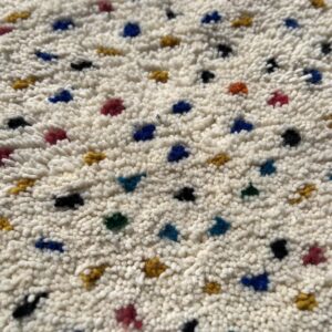 Handmade Polka Dot Rug - Colorful Confetti Beni Ourain Rug - Shaggy Wool Carpet - Boho Nursery Area Rug - Funky Berber - Custom Size