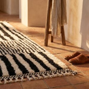 Berber Black White Rug