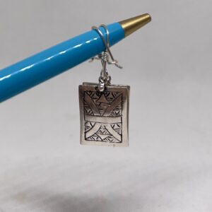 Amazigh Sterling Silver Amazigh Yaz Symbol Bohemian Earrings: Berber Jewelry