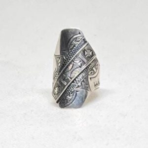 Berber Sterling Silver Ring: Handmade Tuareg Tribal Jewelry, Size 8