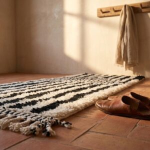 Berber Black White Rug