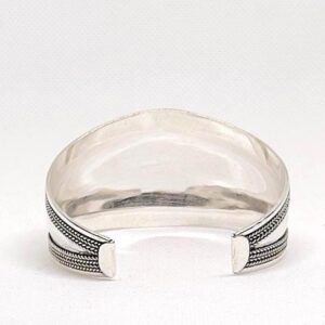 Sterling Silver Berber Cuff Bracelet: Boho Tribal Jewelry